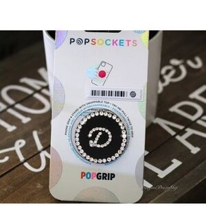 Bling PopSocket Black made with Swarovski Crystals Popsocket Grip iPhone Holder